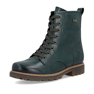 Remonte Laced Gum Sole Biker Boot - Forest Green
